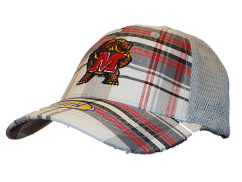 Maryland Terrapins Top of the World Youth Plaid Mesh Adjustable Hat Cap - Sporting Up