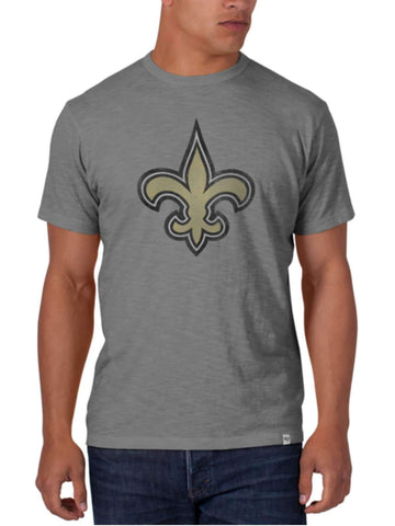 New Orleans Saints 47 Brand Wolf Grey Scrum T-Shirt aus weicher Baumwolle – sportlich