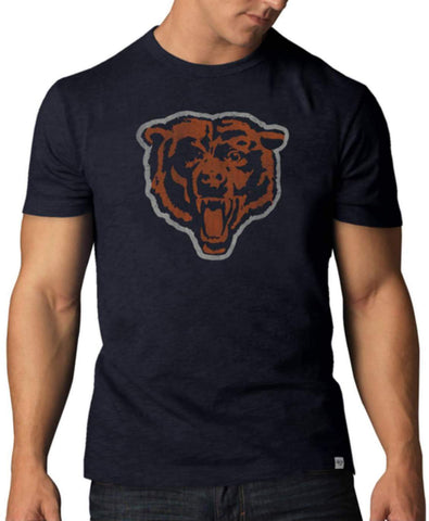 Handla chicago bears 47 märke höst marinblå mjuk bomull scrum t-shirt - sportig upp