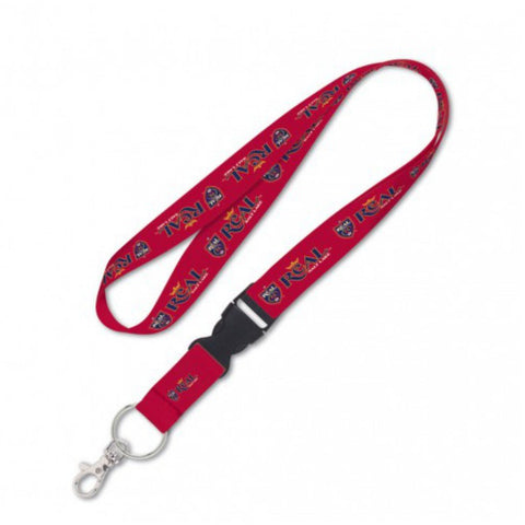 Shop Real Salt Lake MLS WinCraft Sports Two Toned Red Navy Buckle Lanyard - Sporting Up