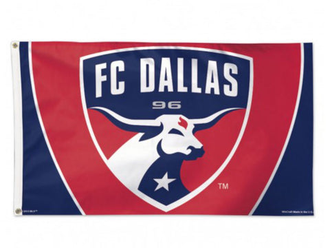 FC Dallas MLS WinCraft Sports Drapeau extérieur intérieur bleu rouge (3' x 5') - Sporting Up