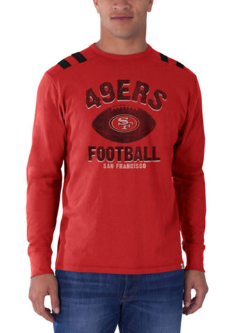 San francisco 49ers 47 marque rebond rouge bruiser chemise à manches longues - sporting up
