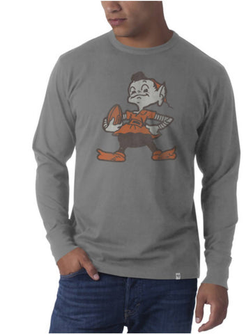 Camisa de manga larga de flanker legado gris lobo de la marca 47 de los Cleveland Browns - sporting up