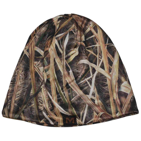 Shop Michigan Wolverines Top of the World Mossy Oak Camo Reversible Beanie Hat Cap - Sporting Up