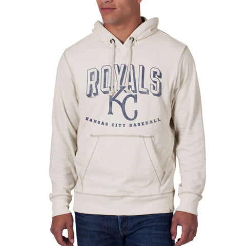 Kansas city royals 47 märket sandsten vit scrum slugger sweatshirt hoodie - sportig upp