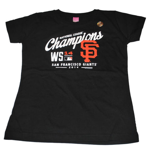 San Francisco Giants Saag Damen-T-Shirt, schwarz, WS 2014 NLCS Champions, sportlich