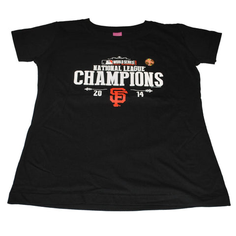Shop San Francisco Giants SAAG Women Black 2014 NLCS Champs World Series T-Shirt - Sporting Up