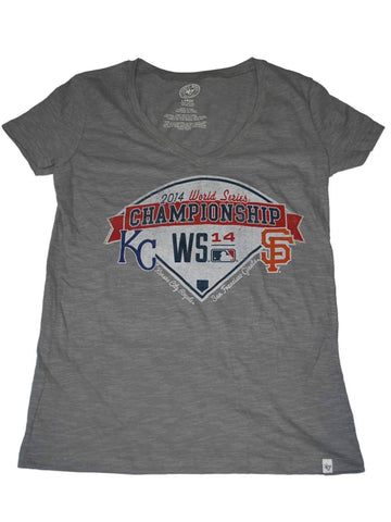 Kansas City Royals San Francisco Giants 47 Brand Damen-T-Shirt zur World Series 2014 – sportlich
