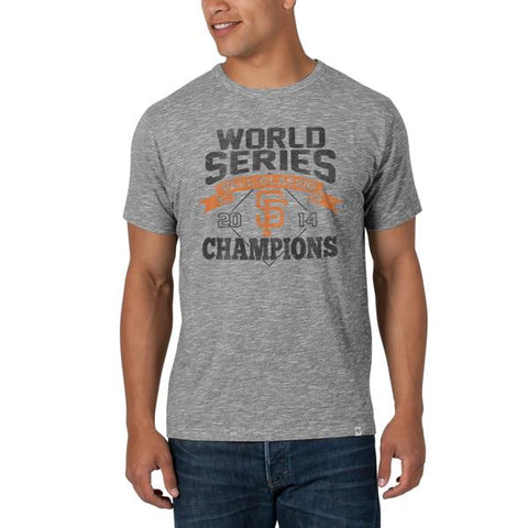 San Francisco Giants 47 Brand T-shirt de mêlée gris cendré des champions de la série mondiale 2014 - Sporting Up