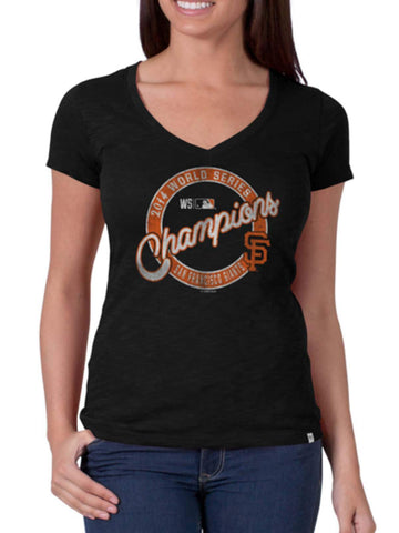 T-shirt noir des champions de la série mondiale 2014 des San Francisco Giants 47 de marque pour femmes - Sporting Up