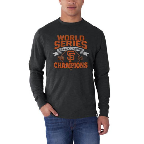 Shop San Francisco Giants 47 Brand Gray 2014 World Series Champions LS T-Shirt - Sporting Up