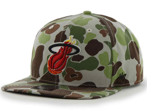 Shop Miami Heat 47 Brand Camouflage Camo Bufflehead Adjustable Snapback Hat Cap - Sporting Up