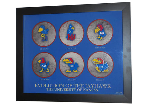 Shop Kansas Jayhawks ProGraphs Evolution of the Jayhawk Framed Print (16x20) - Sporting Up