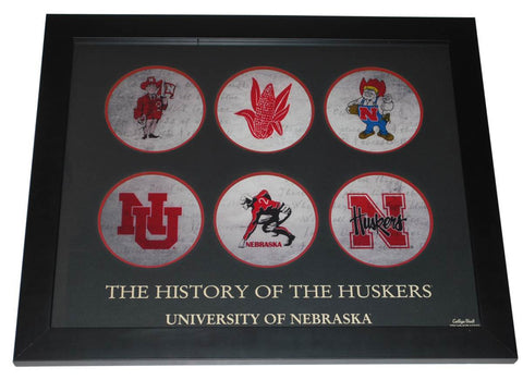 Shop Nebraska Cornhuskers ProGraphs Evolution of the Huskers Framed Print (16x20) - Sporting Up