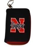 Nebraska Cornhuskers Alan Stuart Black Leather Style Zipper Wallet 3.5" x 5" - Sporting Up