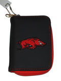 Arkansas Razorbacks Alan Stuart Black Leather Style Zipper Wallet 3.5" x 5" - Sporting Up