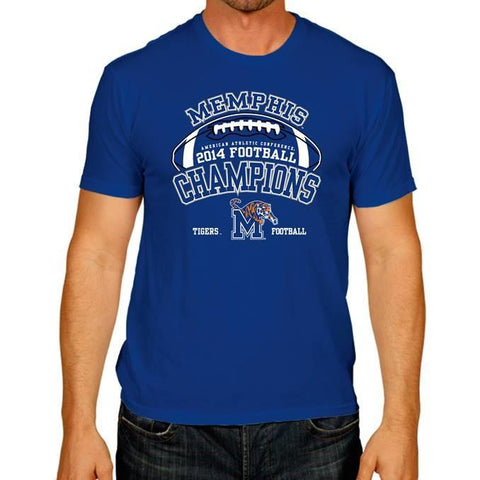 Memphis Tigers T-shirt bleu de la victoire des champions de football AAC 2014 - Sporting Up