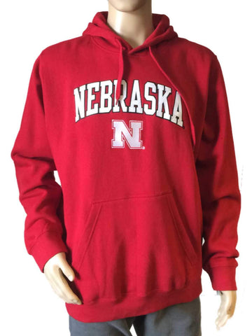 Shop Nebraska Cornhuskers Genuine Stuff Team Embroidered Red Hoodie Sweatshirt - Sporting Up
