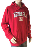 Nebraska Cornhuskers Genuine Stuff Team Embroidered Red Hoodie Sweatshirt - Sporting Up