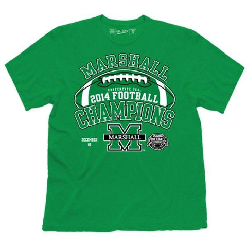 Marshall thundering herd officiellt omklädningsrum 2014 c-usa champs t-shirt - sporting up