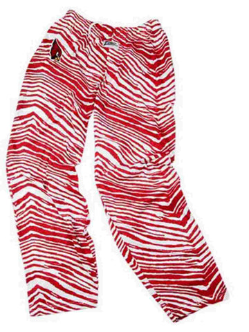 Kaufen Sie die Arizona Cardinals Zubaz rot-weiße Vintage-Hose mit Zebra-Logo – sportlich