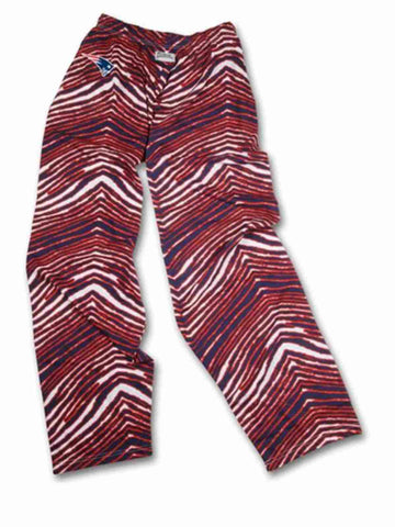 Pantalon zèbre de style vintage des Patriots de la Nouvelle-Angleterre zubaz rouge marine blanc - sporting up