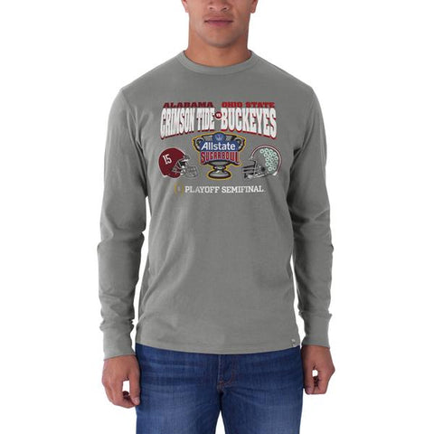 Shop Alabama Crimson Tide Ohio State Buckeyes 47 Brand 2015 Sugar Bowl LS T-Shirt - Sporting Up