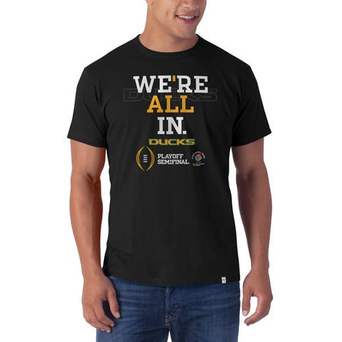 Oregon Ducks 47 Brand T-shirt des éliminatoires de football universitaire 2015 We're All In Black - Sporting Up
