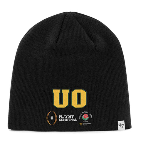 Shoppen Sie die Oregon Ducks 47 Brand 2015 Rose Bowl College Playoff Black Hat Cap Beanie – sportlich