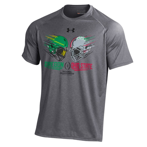 Camiseta del campeonato nacional de fútbol de Ohio State Buckeyes Oregon Ducks UA 2015 - Sporting Up