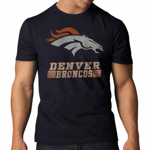 Denver Broncos 47 Brand Midnight Navy Basic-Scrum-T-Shirt aus weicher Baumwolle – sportlich