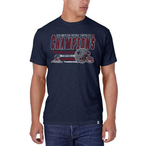 Shop New England Patriots 47 Brand 2015 AFC Champions Super Bowl Scrum Navy T-Shirt - Sporting Up