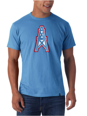 Camiseta con logo alternativo de cuerda congelada azul legado de los Tennessee Titans 47 - luciendo deportivo