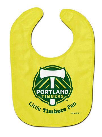 Babero infantil con logo verde amarillo de Portland Timbers Wincraft - sporting up
