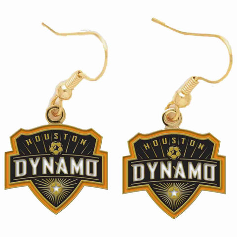 Shop Houston Dynamo WinCraft Women's Orange Black Logo MLS Earrings - Sporting Up