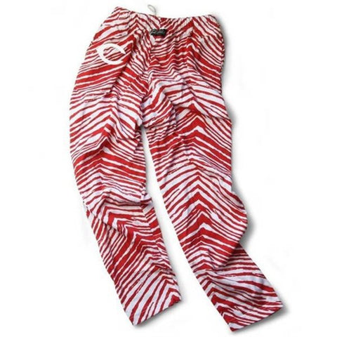 Cincinnati reds zubaz rojo blanco pantalones de cebra estilo vintage - sporting up