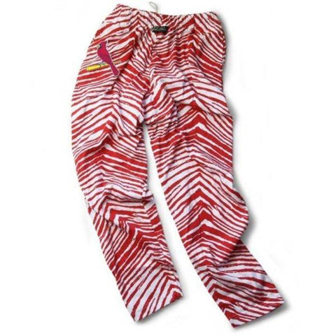 St. louis cardinals zubaz pantalones de cebra de estilo vintage rojo blanco - sporting up