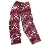 Washington Nationals zubaz rojo marino blanco pantalones de cebra estilo vintage - luciendo