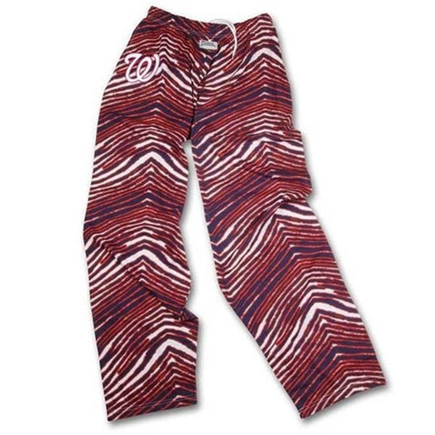 Handla washington nationals zubaz röd marin vit vintage stil zebra byxor - sportiga