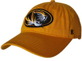 Missouri Tigers Gear for Sports Gold Mascot Logo Fitted Slouch Hat Cap (L) - Sporting Up