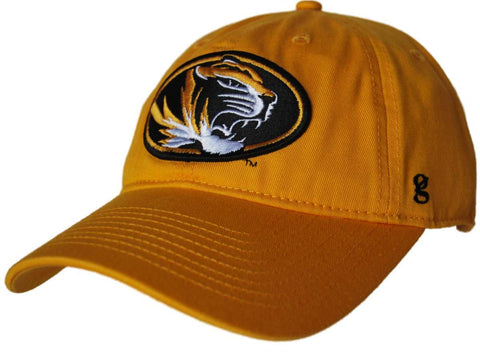 Shop Missouri Tigers Gear for Sports Gold Mascot Logo Fitted Slouch Hat Cap (L) - Sporting Up