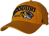 Missouri Tigers Gear for Sports Gold Curved Missouri Flexfit Slouch Hat Cap - Sporting Up