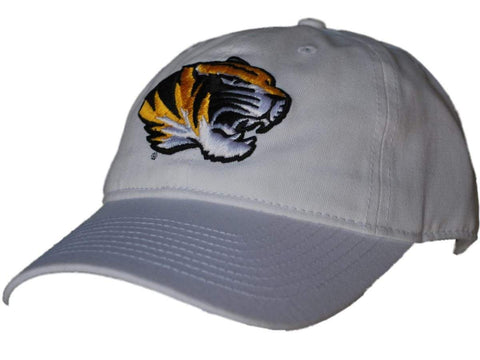 Shop Missouri Tigers Gear for Sports White Mascot Logo Adjustable Slouch Hat Cap - Sporting Up