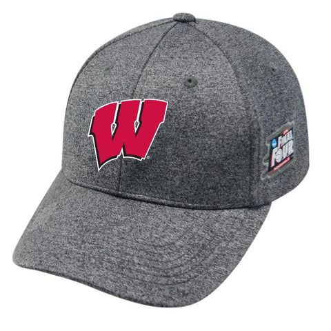 Graue verstellbare Mütze der Wisconsin Badgers 2015 Indianapolis Final Four – sportlich