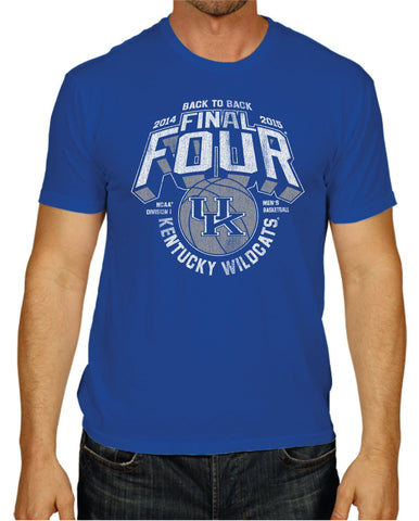 Shop Kentucky Wildcats 2015 Indianapolis Final Four Back to Back Blue T-Shirt - Sporting Up