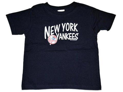 New york yankees saag ungdom pojkar marinblå mjuk bomull kortärmad t-shirt - sportig