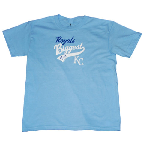 Kansas city royals saag ungdom pojkar puderblå största fan bomull t-shirt - sportig upp
