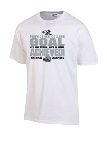 Camiseta de vestuario de los cuatro campeones nacionales congelados de hockey de los frailes de Providence 2015 - sporting up