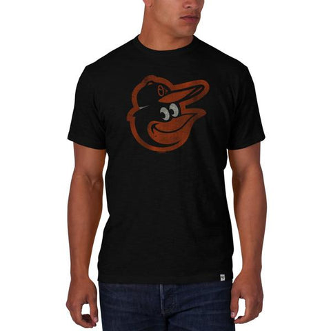 T-shirt mêlée en coton avec logo alternatif noir de jais de marque Baltimore Orioles 47 - sporting up