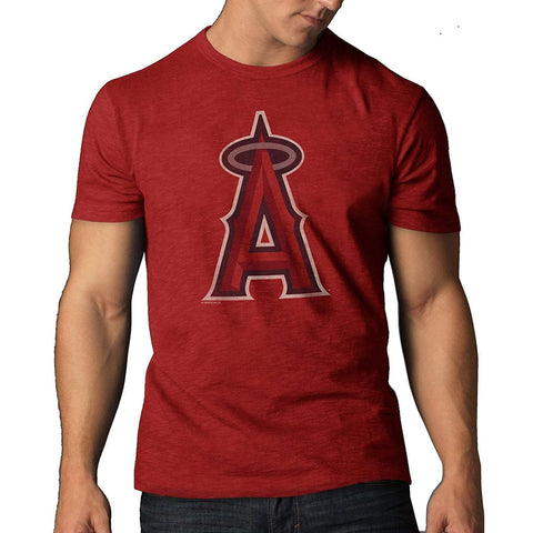 Camiseta Scrum de algodón roja de rescate de la marca 47 de Los Angeles Angels of Anaheim - Sporting Up